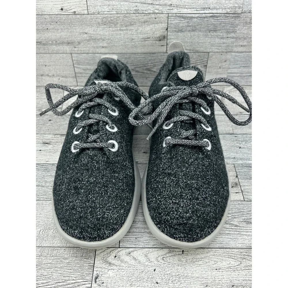 Allbirds Wool Runners Women Sz 8 Charcoal Grey Marl Merino Wool Sneakers PO 0162